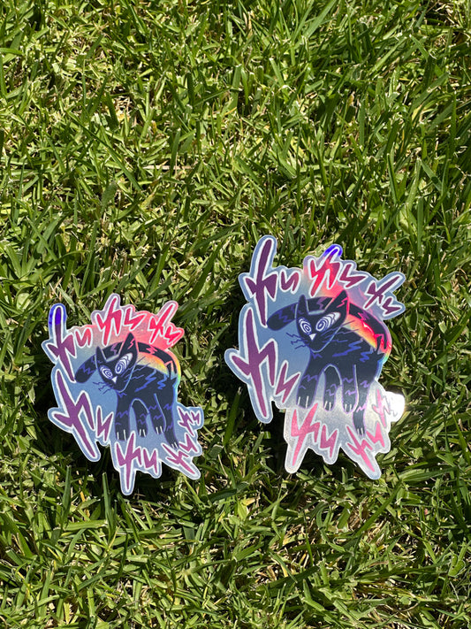 փսփսփսփս (pspspsps) Holographic Sticker